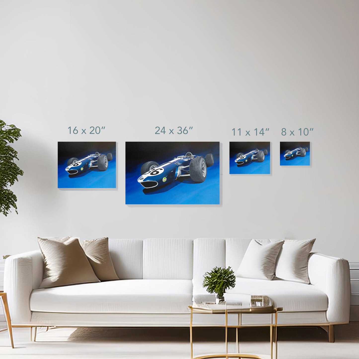 Iconic Dan Gurney Eagle Formula 1 Race Car Artwork - Metal High Gloss Print