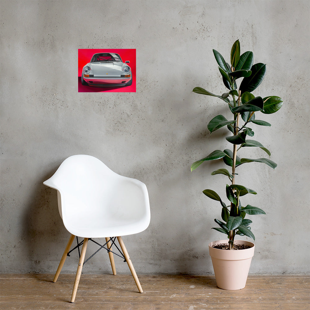 1973 Porsche 911 painting - Matte Paper Poster