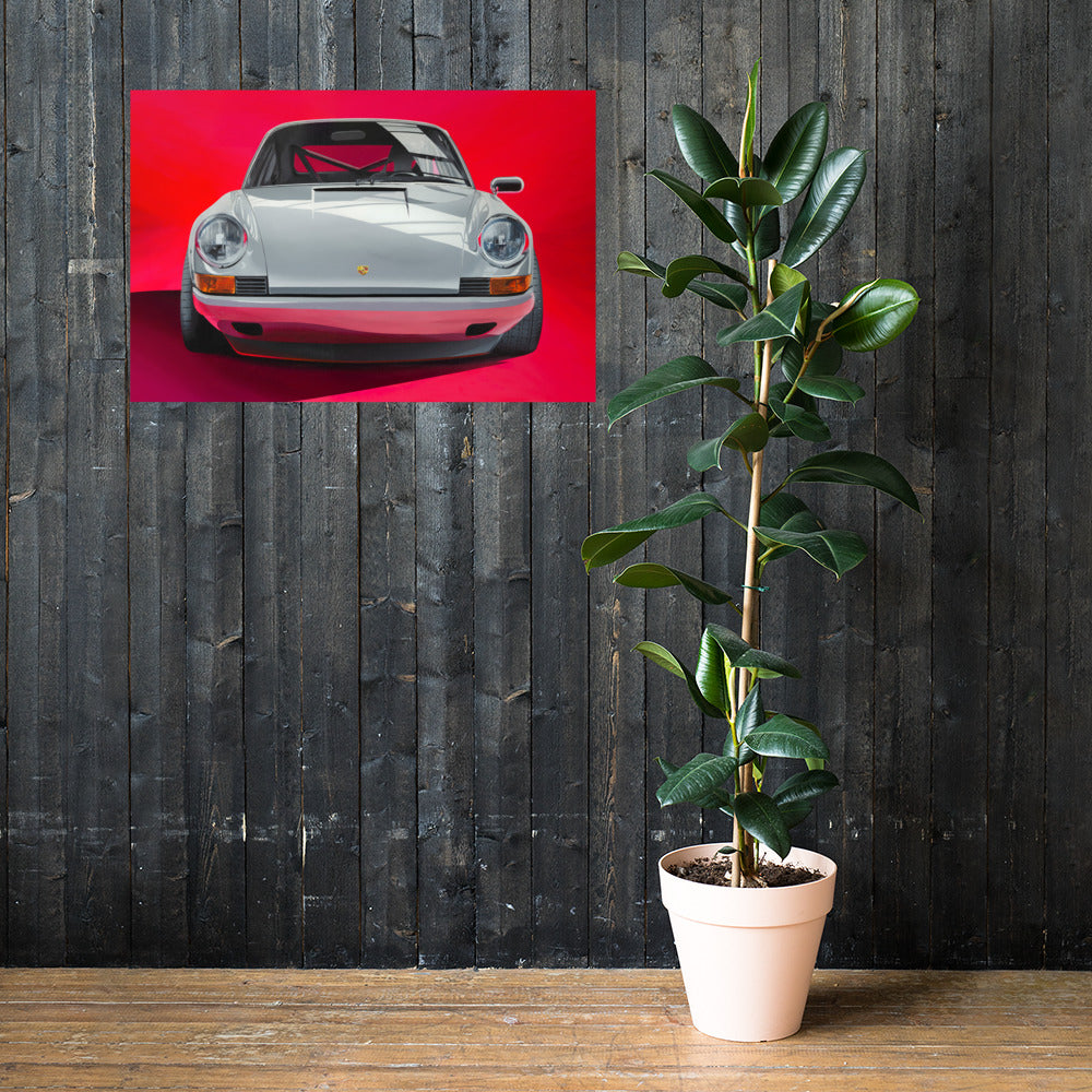 1973 Porsche 911 painting - Matte Paper Poster