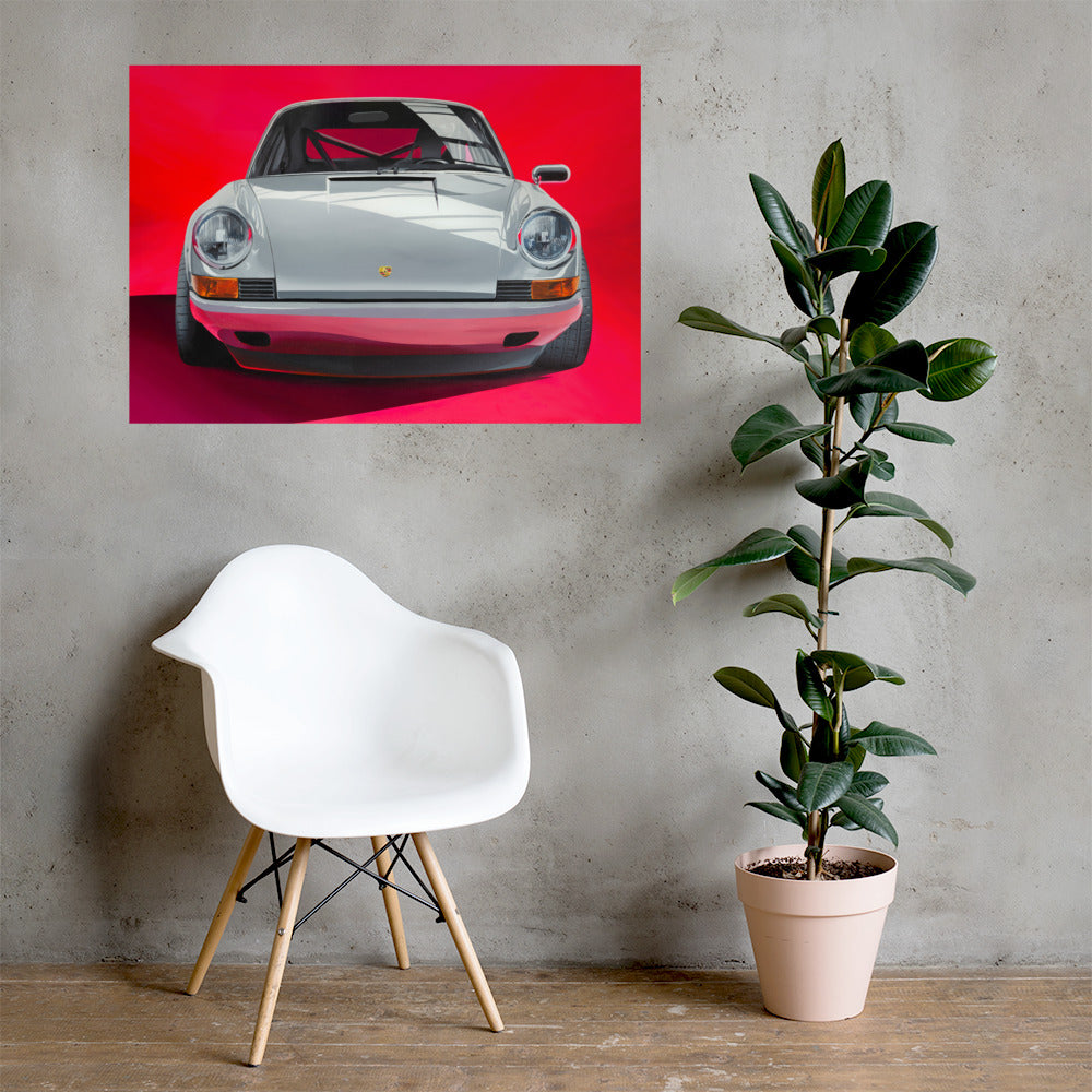 1973 Porsche 911 painting - Matte Paper Poster