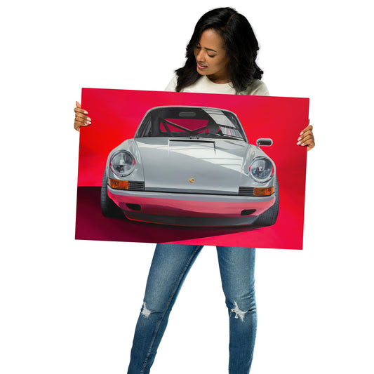 1973 Porsche 911 painting - Matte Paper Poster