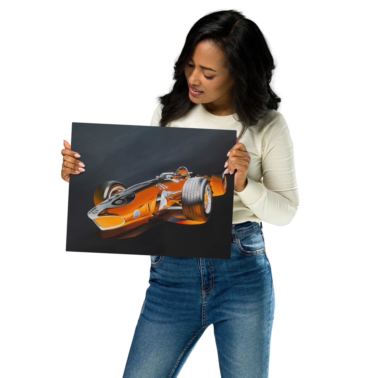 1967 AAR Eagle Gurney-Weslake Formula 1 car (Orange version) - Metal Print