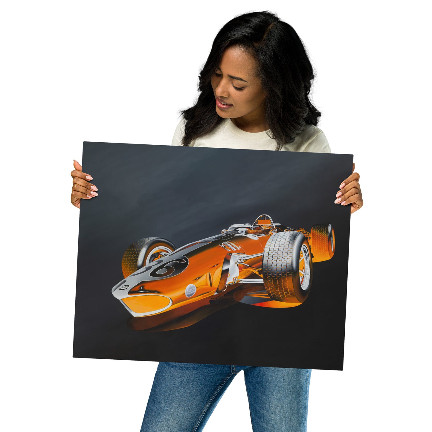 1967 AAR Eagle Gurney-Weslake Formula 1 car (Orange version) - Metal Print