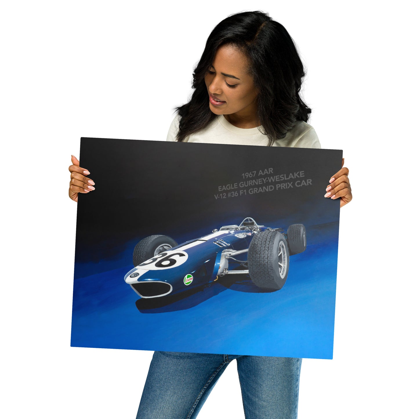 1967 AAR Eagle Gurney-Weslake Formula 1 Car (Blue version) - Metal print