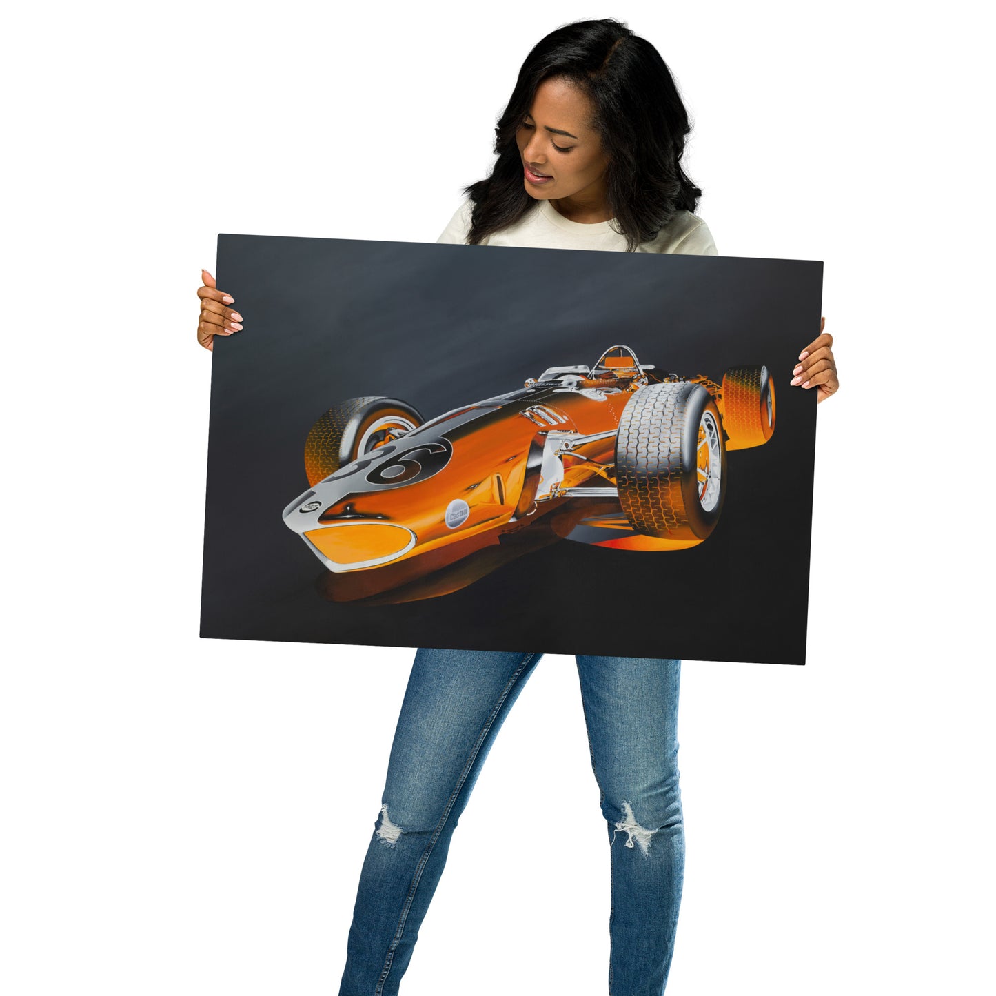 1967 AAR Eagle Gurney-Weslake Formula 1 car (Orange version) - Metal Print