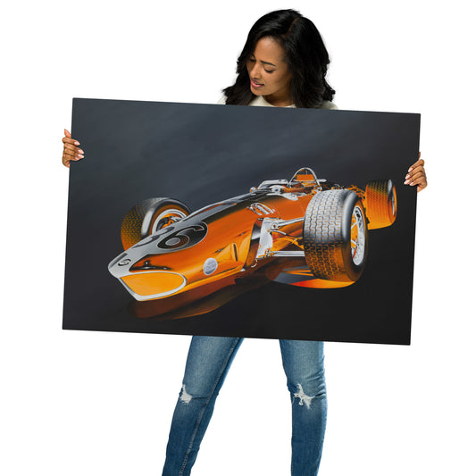 1967 AAR Eagle Gurney-Weslake Formula 1 car (Orange version) - Metal Print