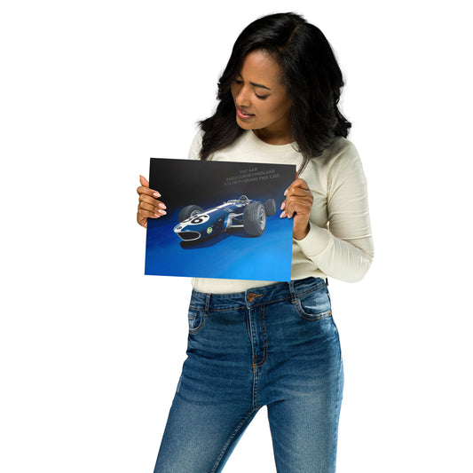 1967 AAR Eagle Gurney-Weslake Formula 1 Car (Blue version) - Metal print