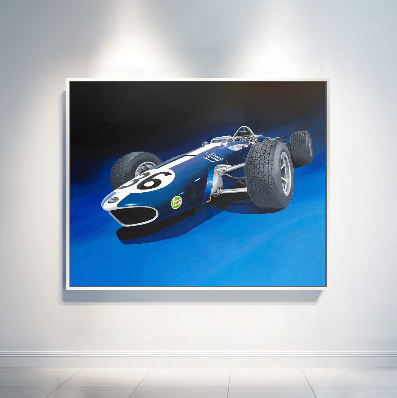 Dan Gurney F1 car 1967 AAR Eagle-Weslake (Blue version) - Matte Paper Art Print