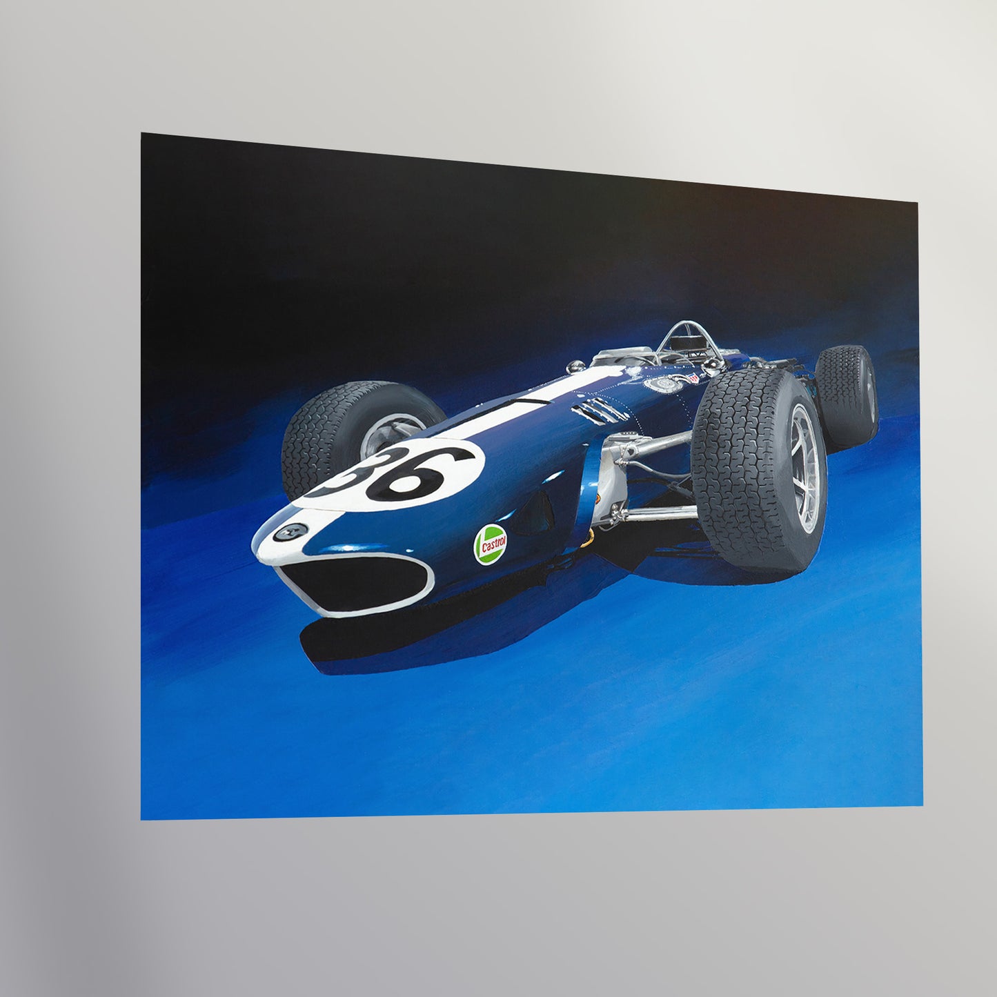 Dan Gurney F1 car 1967 AAR Eagle-Weslake (Blue version) - Matte Paper Art Print