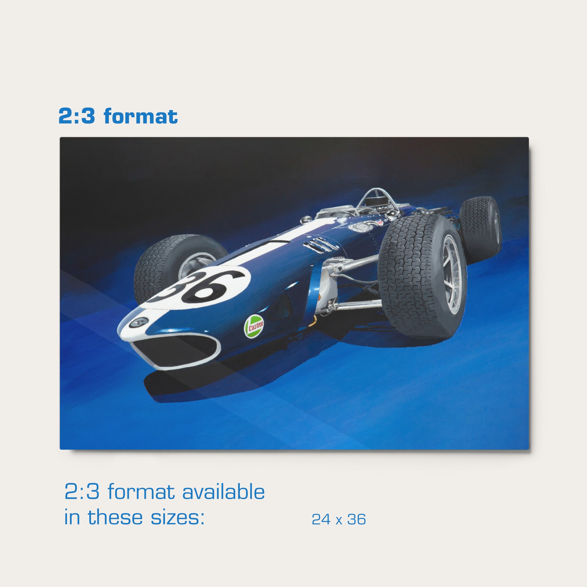 Iconic Dan Gurney Eagle Formula 1 Race Car Artwork - Metal