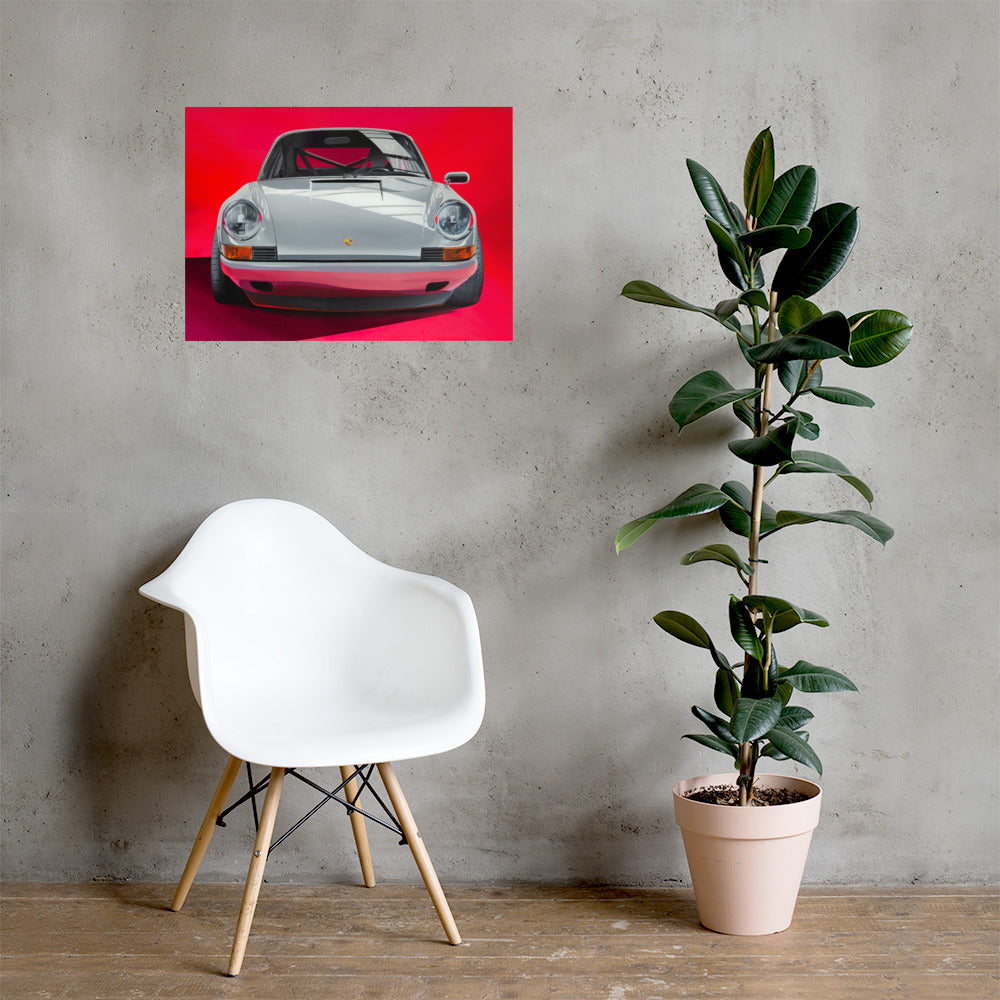 1973 Porsche 911 painting - Matte Paper Poster