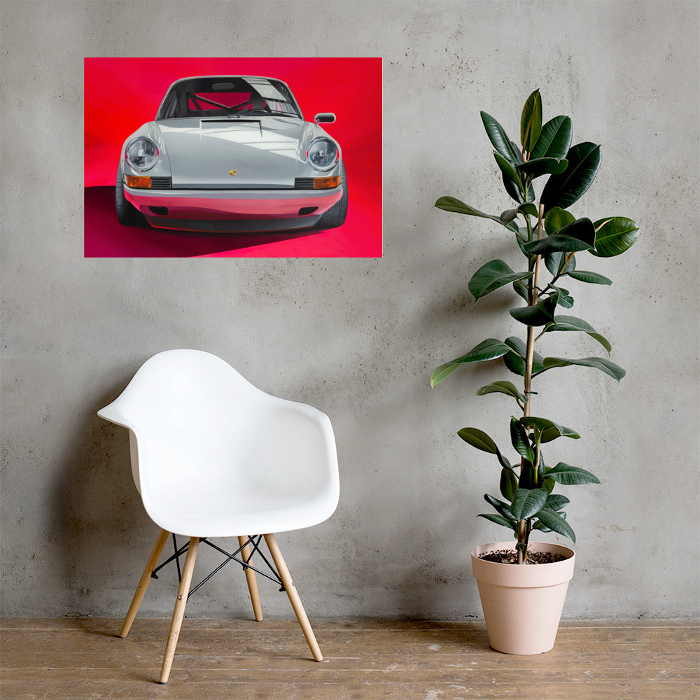 1973 Porsche 911 painting - Matte Paper Poster